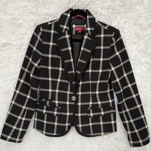 MERONA black and white plaid blazer